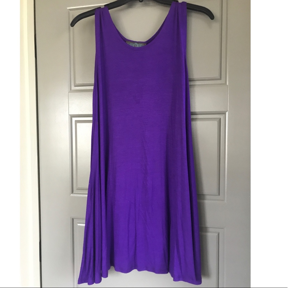 Purple T-shirt dress
